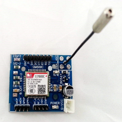 Robocraze SIM800C Quadband GSM/GPRS TTL Module With Wire Antenna Electronic Components Electronic Hobby Kit