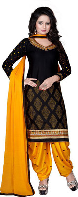 FabTag - Fashion Ritmo Cotton Embroidered, Self Design Semi-stitched Salwar Suit Dupatta Material Flipkart