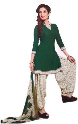 

FabTag - Giftsnfriends Synthetic Printed Salwar Suit Dupatta Material(Un-stitched), Green