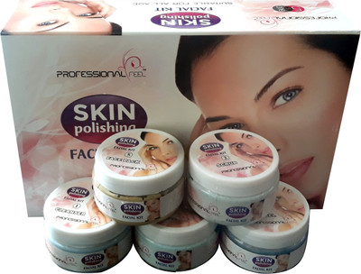 

Professional feel ''skin polishing facial kit'' suitable for all age, Fairness, Whitening Skin, Skin Glow Instant Result Without Damage Skin for unisex 820 g(Set of 5)