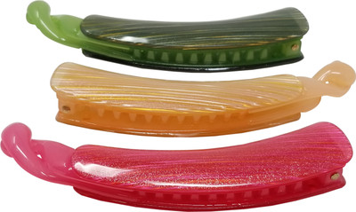 

Evolution Banana Clips Lining Shiny Fall Shades , Medium size (Pack of 3) Banana Clip(Multicolor)