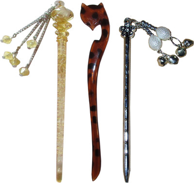 

France Luxe Combo of Multi Color Juda Sticks Bun Stick(Multicolor)