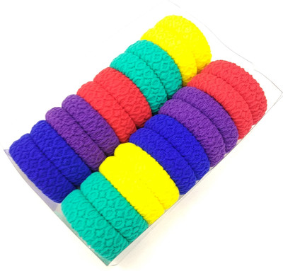 

fairytale Premium Quality multicolour Soft Thick Hair Elastic Ponytail Holder Set Of 20 pcs Rubber Band(Multicolor)