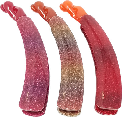 

Evolution Banana Clips Super Shiny Red Galaxy Shades , Medium size (Pack of 3) Banana Clip(Multicolor)
