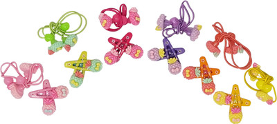 

Evolution Cute & Funky Pinaple With Rubberbands Multicolored Kids Snap Hair Clips, Small, For Kids / Girls Rubber Band, Tic Tac Clip(Multicolor)