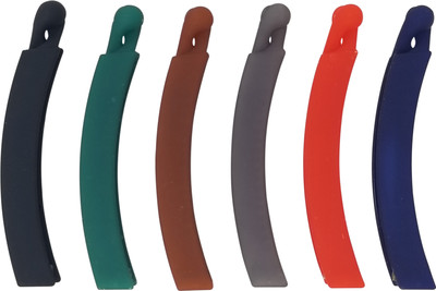 

Evolution Banana Clips Curved Shaped Matte Basic Colors, Medium size (Pack of 6) Banana Clip(Multicolor)