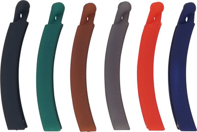 

Evolution Banana Clips Thick Curved Matte Basic Colors, Medium size (Pack of 6) Banana Clip(Multicolor)
