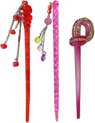 

cemetery Combo of Multi Color Juda Sticks Bun Stick(Multicolor)