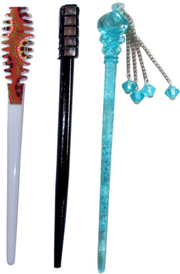 

elated Combo of Multi Color Juda Sticks Bun Stick(Multicolor)