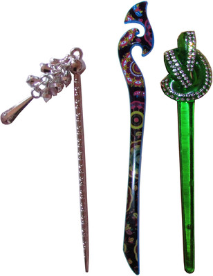

Fully Unique Combo of Multi Color Juda Sticks Bun Stick(Multicolor)
