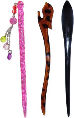 

GEET Combo of Multi Color Juda Sticks Bun Stick(Multicolor)