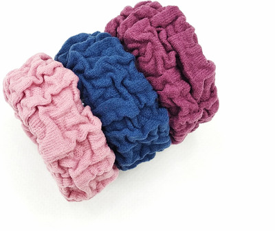 

fairytale Premium Quality Soft Thick Cotton Hair Elastic Ponytail Holder Set Of 3 pcs Rubber Band(Multicolor)