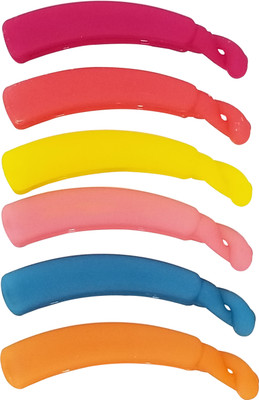 

Evolution Banana Clips Thick Curved Matte Rainbow Colors, Large size (Pack of 6) Banana Clip(Multicolor)