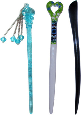 

GANEUU Combo of Multi Color Juda Sticks Bun Stick(Multicolor)