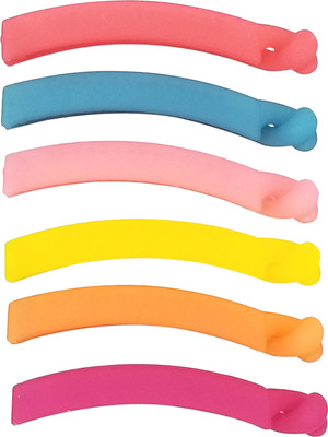 

Evolution Banana Clips Thick Curved Matte Rainbow Colors, Medium size (Pack of 6) Banana Clip(Multicolor)