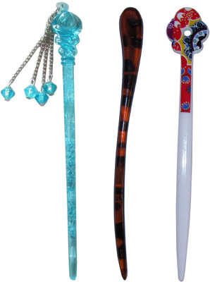 

Arezzo Arezzo Combo of Multi Color Juda Sticks Bun Stick(Multicolor)