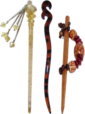 

gagat Combo of Multi Color Juda Sticks Bun Stick(Multicolor)