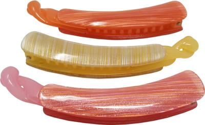 

Evolution Banana Clips Lining Shiny Winter Shades , Medium size (Pack of 3) Banana Clip(Multicolor)