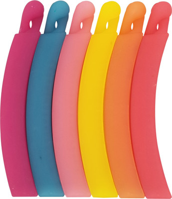 

Evolution Banana Clips Curved Shaped Matte Rainbow Colors, Medium size (Pack of 6) Banana Clip(Multicolor)