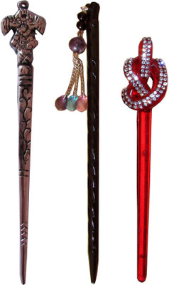 

G.T Combo of Multi Color Juda Sticks Bun Stick(Multicolor)