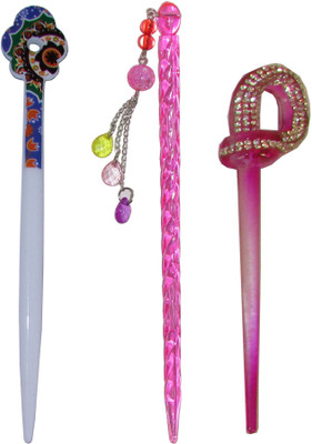 

GEERUTY Combo of Multi Color Juda Sticks Bun Stick(Multicolor)