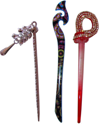 

FANANOO1234 Combo of Multi Color Juda Sticks Bun Stick(Multicolor)