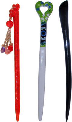 

GIRISJ Combo of Multi Color Juda Sticks Bun Stick(Multicolor)