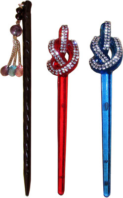 

flabbergasted Combo of Multi Color Juda Sticks Bun Stick(Multicolor)