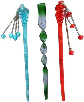 

G567 Combo of Multi Color Juda Sticks Bun Stick(Multicolor)