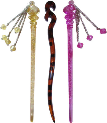 

deductible Combo of Multi Color Juda Sticks Bun Stick(Multicolor)