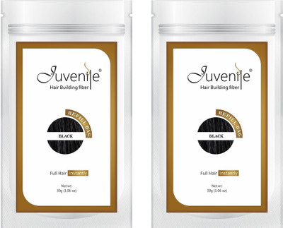 

Juvenile Hair Building Fibers Refill Bag Black 30gm Pack of 2 JVNLRB30BL2pc Extreme Hair Volumizer Powder(60 g)