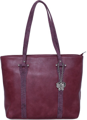 

Butterflies Hand-held Bag(Maroon)