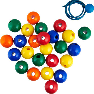 

Eduedge Big Beads.Strengthens finger muscles, hand eye co-ordination and concentration.• Made from high quality plastic.Fifty beads and two strings.Age Group 3 Years +(Multicolor)
