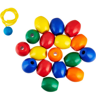 

Eduedge Drum Beads Strengthens finger muscles, hand eye co-ordination and concentration.• Made from high quality plastic.Twenty five beads and two strings. Age Group 3 Years +(Multicolor)