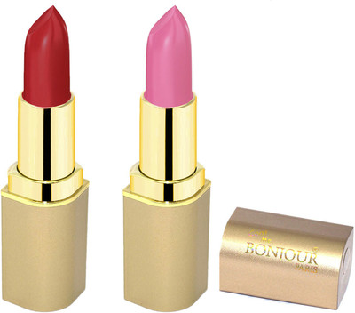

Bonjour Paris Creamy Matte Lipsticks D8(pink, dark red, 8 g)