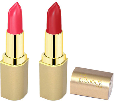 

Bonjour Paris Creamy Matte Lipsticks C16(red, light pink, 8 g)