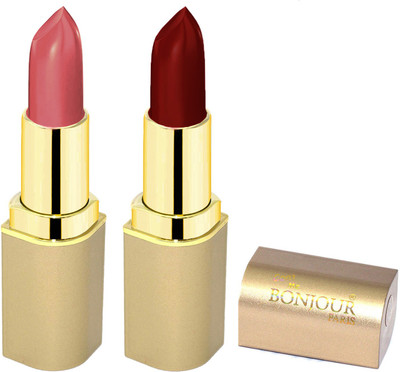 

Bonjour Paris Creamy Matte Lipsticks B4(Maroon, nude, 8 g)
