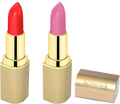 

Bonjour Paris Creamy Matte Lipsticks D4(pink, red, 8 g)