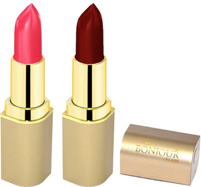 Bonjour Paris Creamy Matte Lipsticks B17(Maroon, baby Pink, 8 g)
