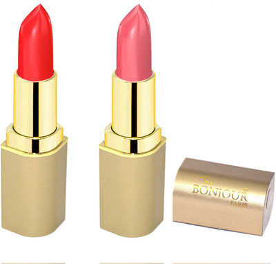 

Bonjour Paris Creamy matte lipsticks A13(pink, red, 8 g)