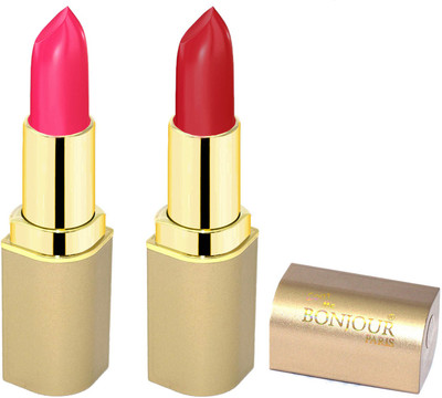 

Bonjour Paris Creamy Matte Lipsticks C8(red, pink, 8 g)