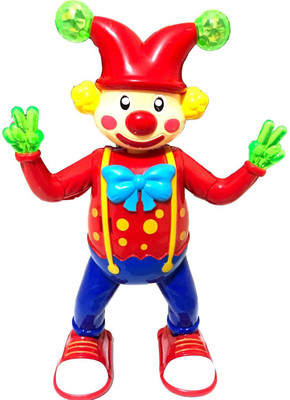 

saisan Attractive 3D Light & Sound Dancing Roly Poly Clown Joker Toy for Kids(Multicolor)