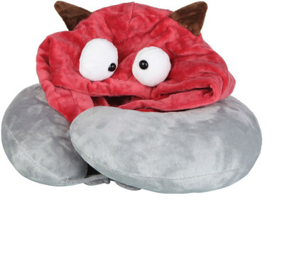 

Shrih U-Shaped Animal Hood Travel Neck Pillow – Light grey Maroon Neck Pillow(Multicolour)