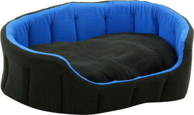 

PETSHUB PetsHub's Elite Super Soft Royal Blue & Black Reversible DOG & CAT bed (Export Quality)-Large L Pet Bed(Blue, Black)