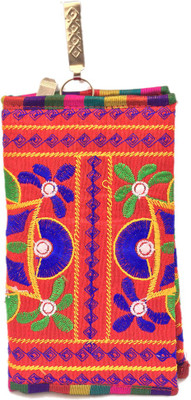 

HS Bag's Women Girl Embroidred Huk Mobile Pouch(Red)