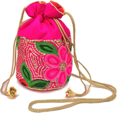 

HS Bag's Ethnic Desinger Embroidred Potli(Pink)