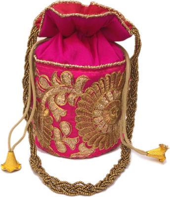

HS Bag's Embroidred Designer Potli(Pink)