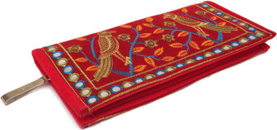 

HS Bag's Women Girl Embroidred Huk Mobile Pouch(Red)