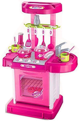 

SAISAN Luxury Battery Operated Kitchen Super Set With Lights, Sound and Carry Case For Kid