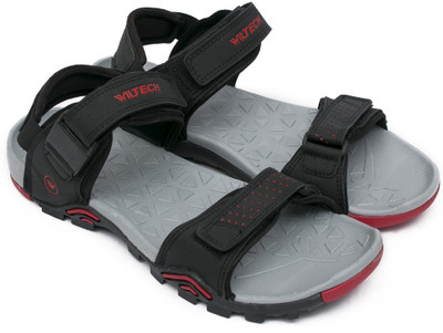 Asian Men Black Red Sandals